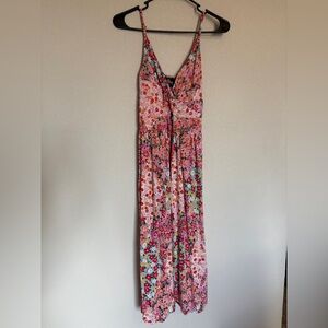 Angie Pink and Orange Floral Dress